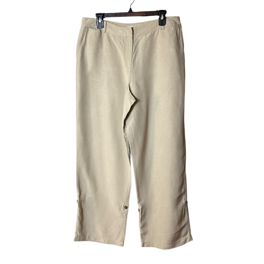 Charter Club Beige Wide Leg Pull-On Pants